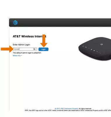 AT&T router login steps